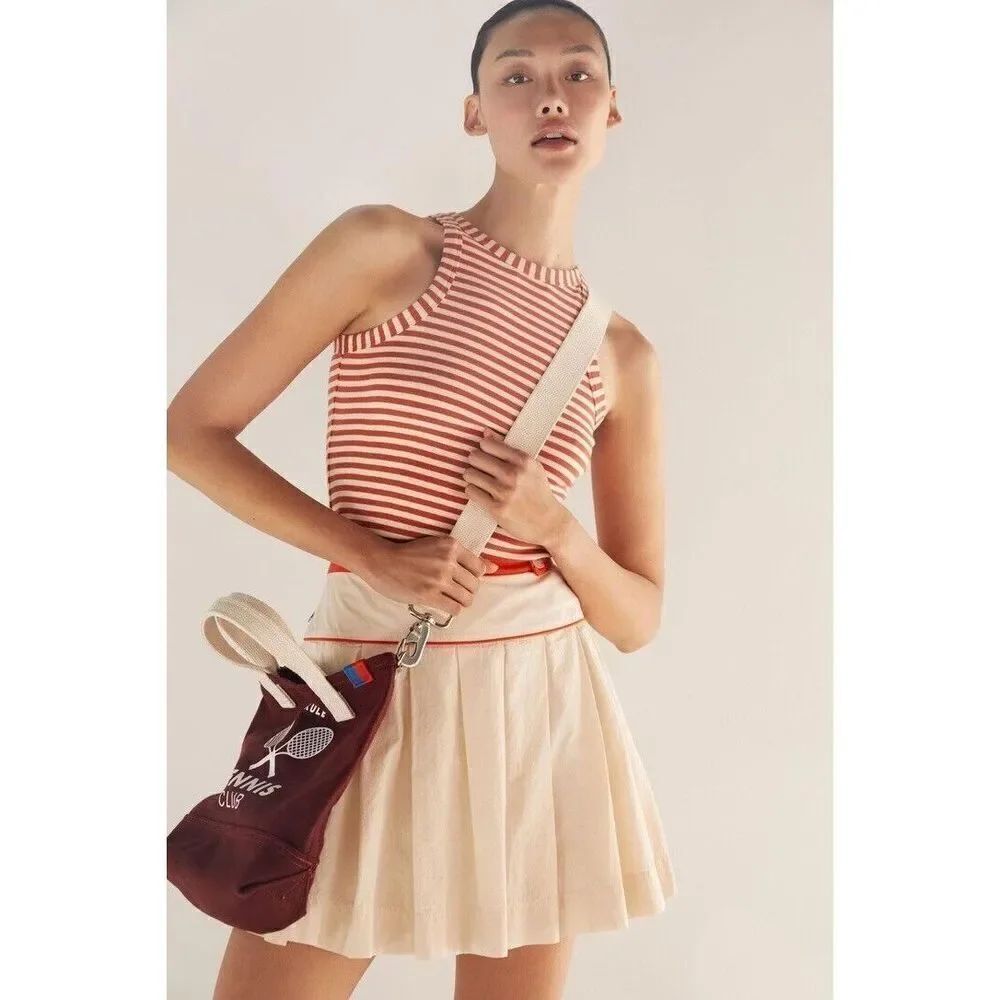 Anthropologie Maeve A-Line Pleated Tennis Mini Skirt US 14 NWT - Picture 4 of 4